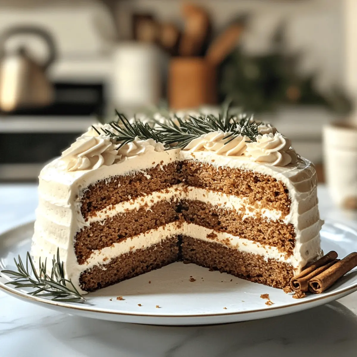 Irresistible Spiced Gingerbread Wreath Cake for Cozy Gatherings