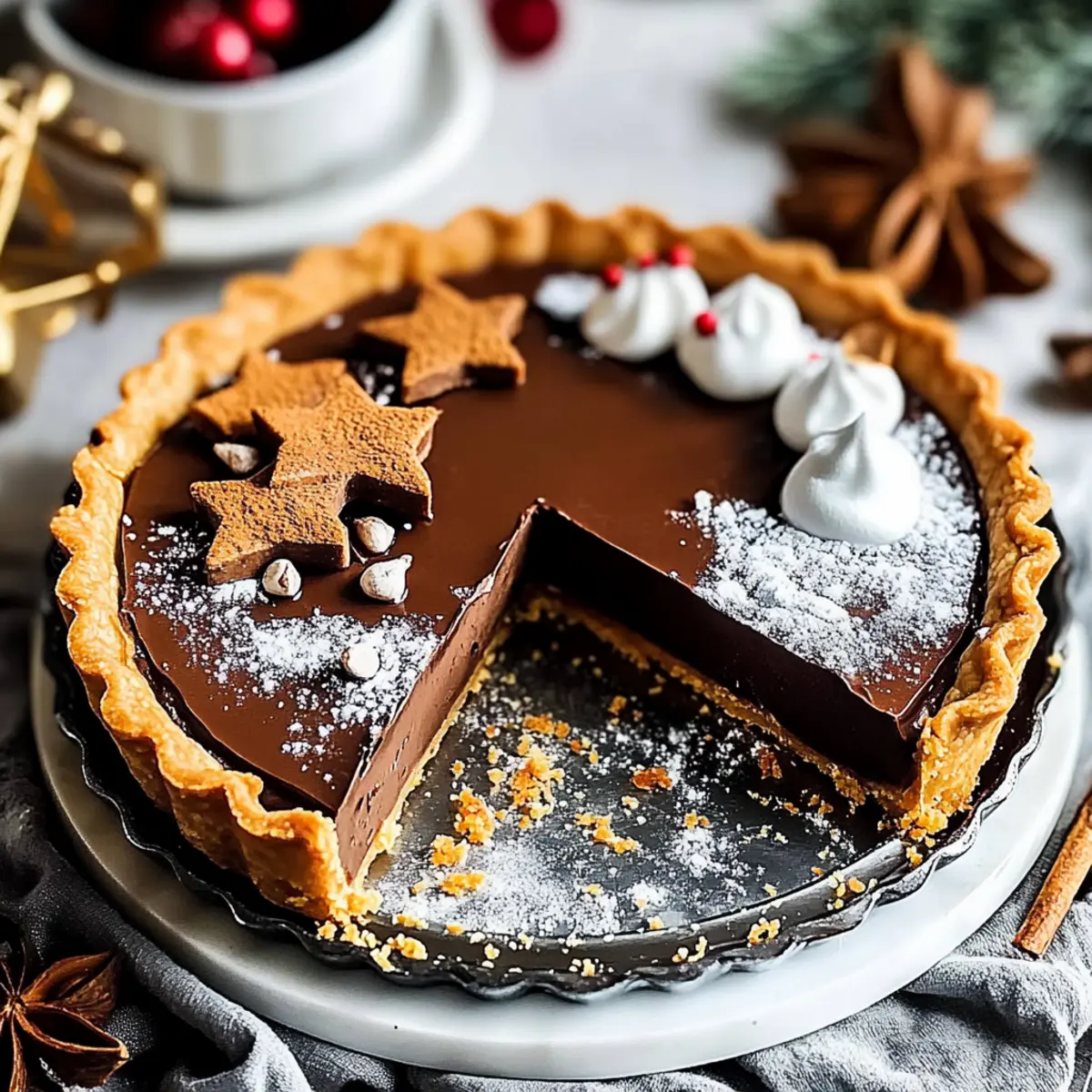 Decadent Vegan Chocolate Gingerbread Tart for Holiday Bliss
