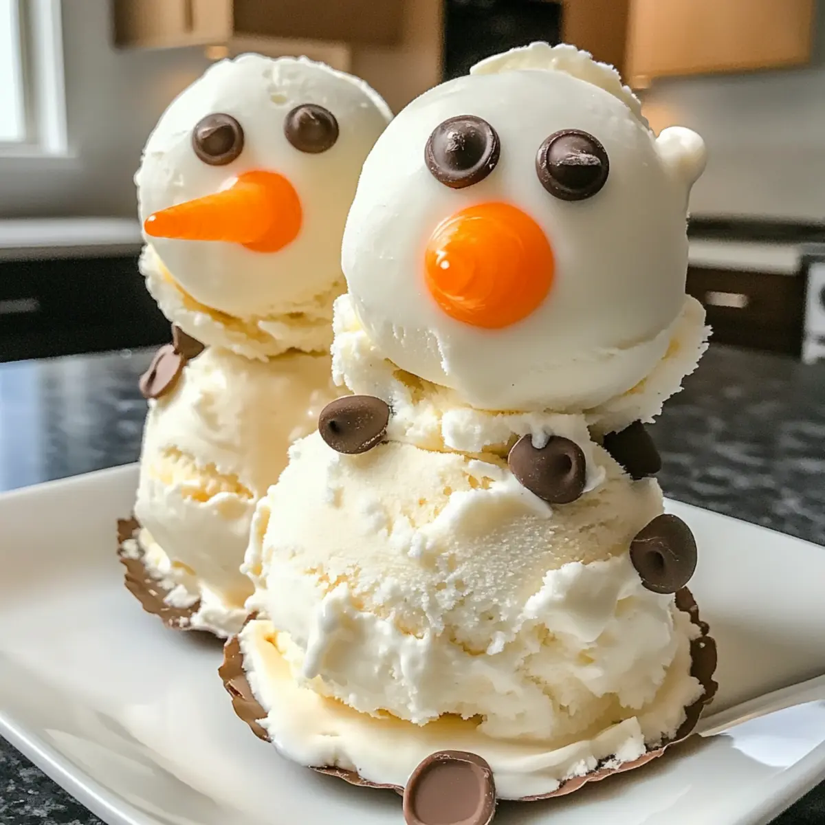 Christmas Ice Cream Snowmen