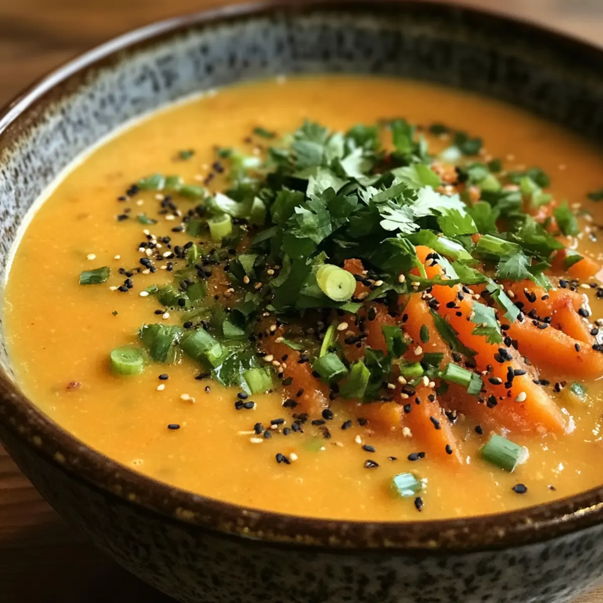 Spicy Miso Carrot Soup: Comfort in Every Creamy Spoonful