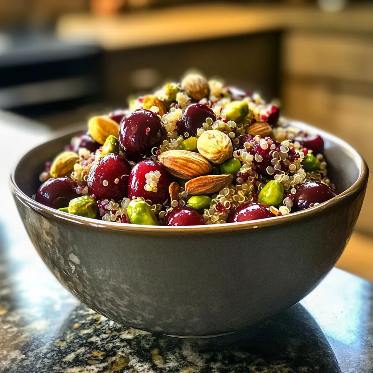 Cherry Pistachio Quinoa Salad
