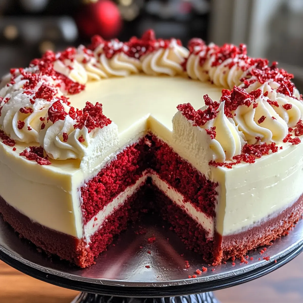 Christmas Red Velvet Cheesecake