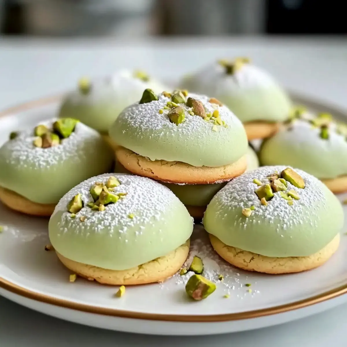 Pistachio Wedding Cookies