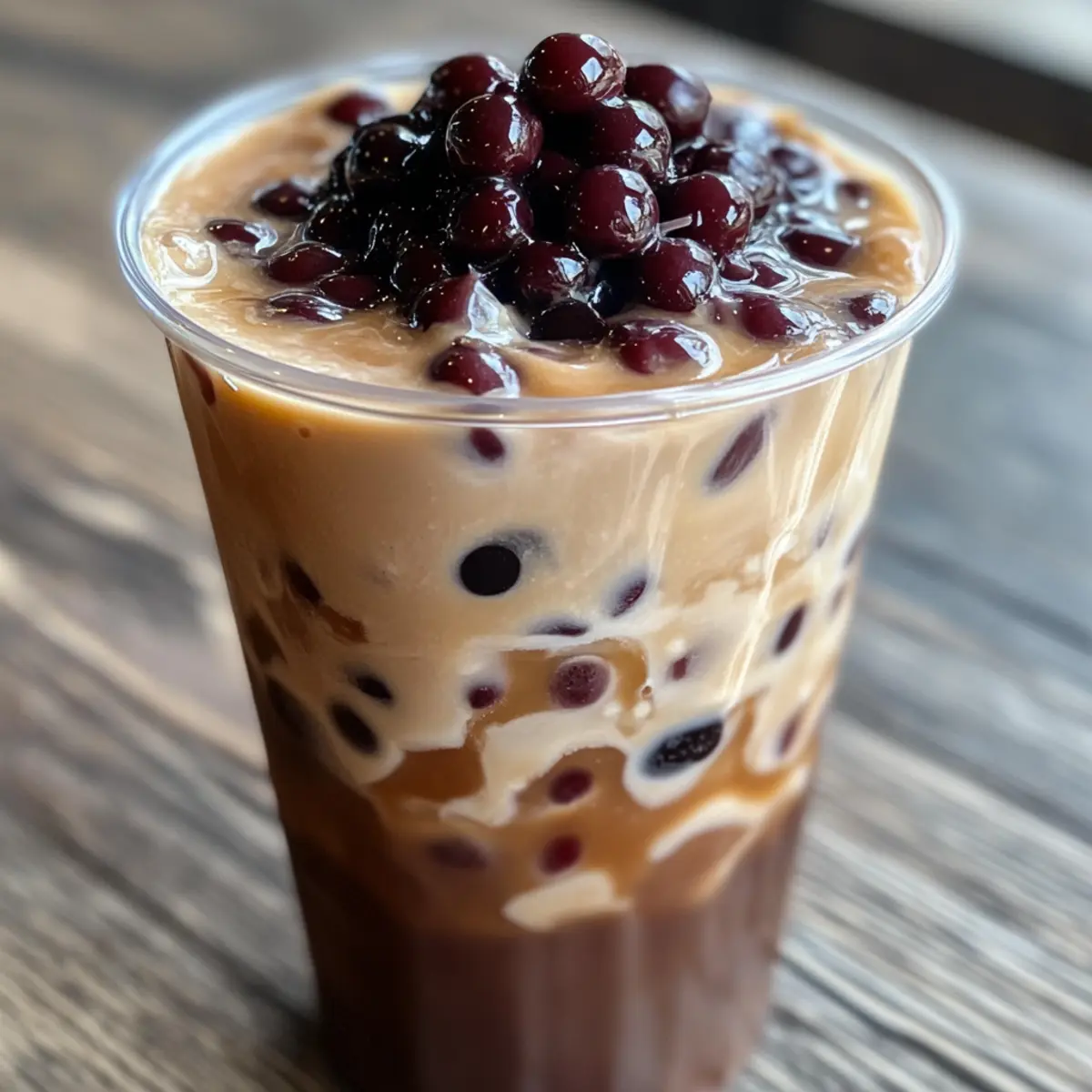 Red Bean & Black Sesame Milk Tea