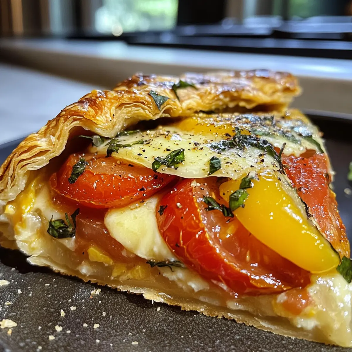 Savory Heirloom Tomato Galette with a Crunchy Cornmeal Crust