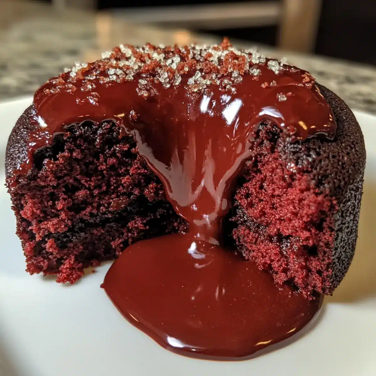 Irresistible Red Velvet Molten Lava Cake with Gooey Surprise