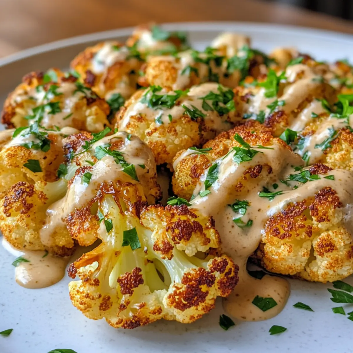 Moroccan Cauliflower with Tahini-Honey