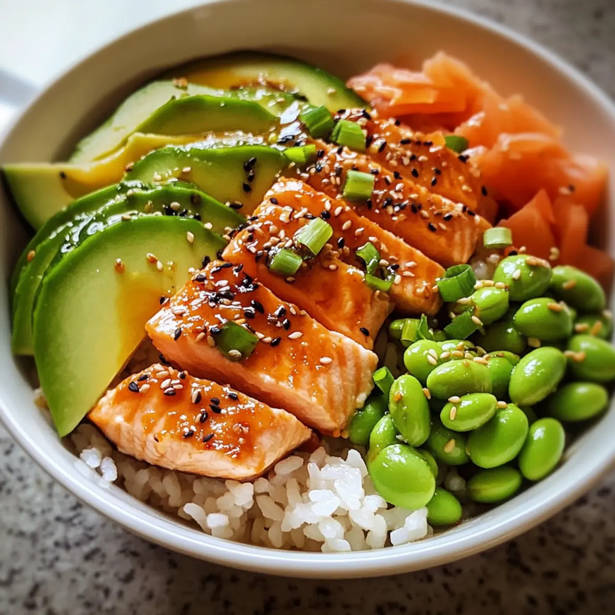Crispy Rice Salmon Cucumber Salad with Creamy Asian Dressing Bliss