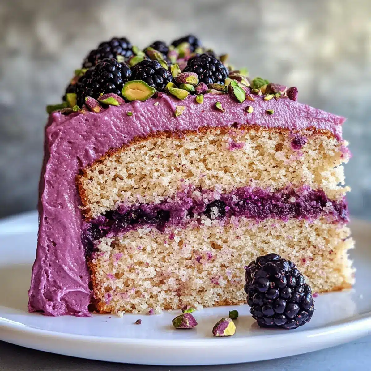 Pistachio and Blackberry Olive Oil Cake That Steals Hearts