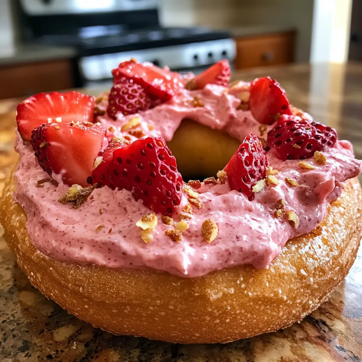 Delicious Strawberry Bagels Recipe with Creamy Spread