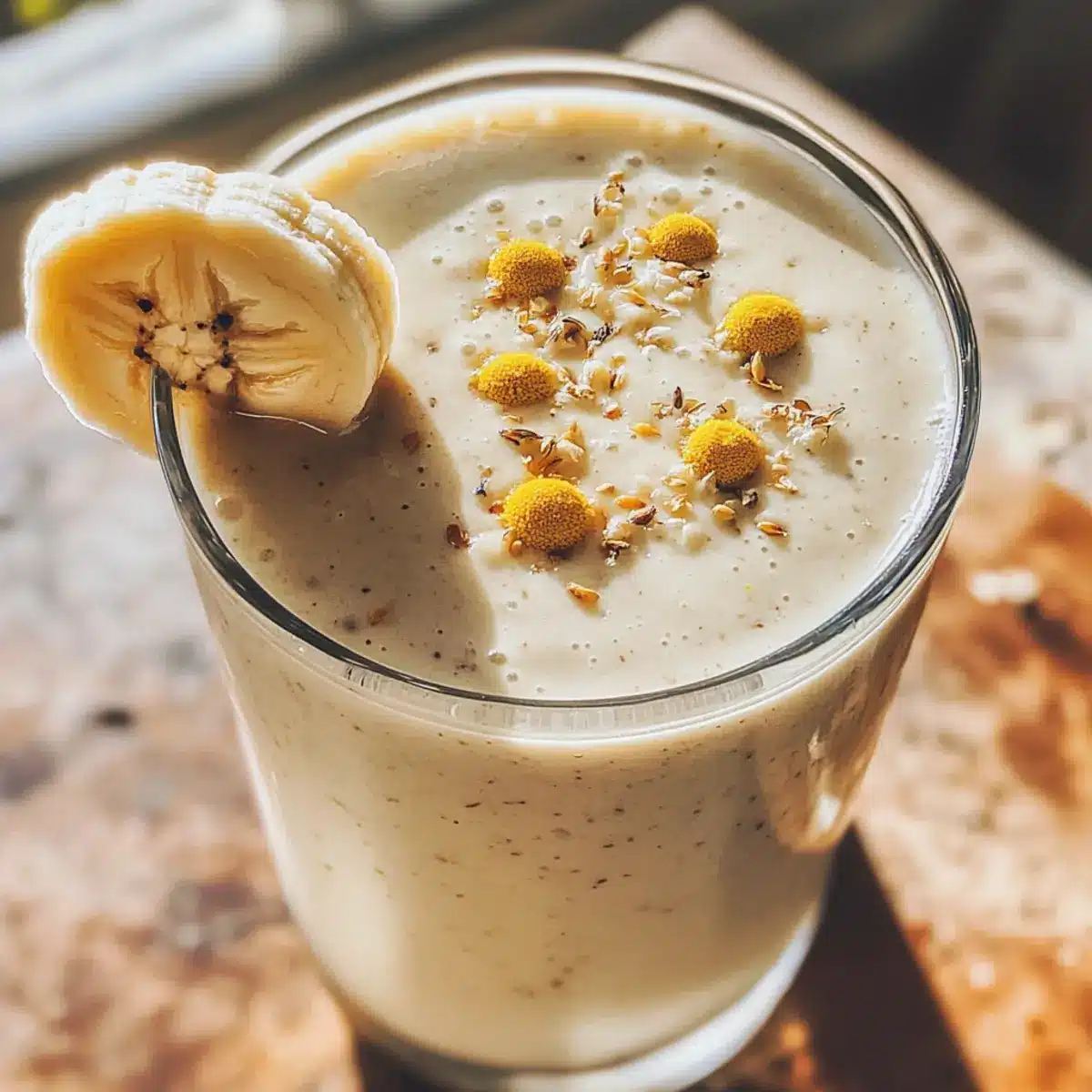 Banana Chamomile Tea Smoothie for a Soothing Sip