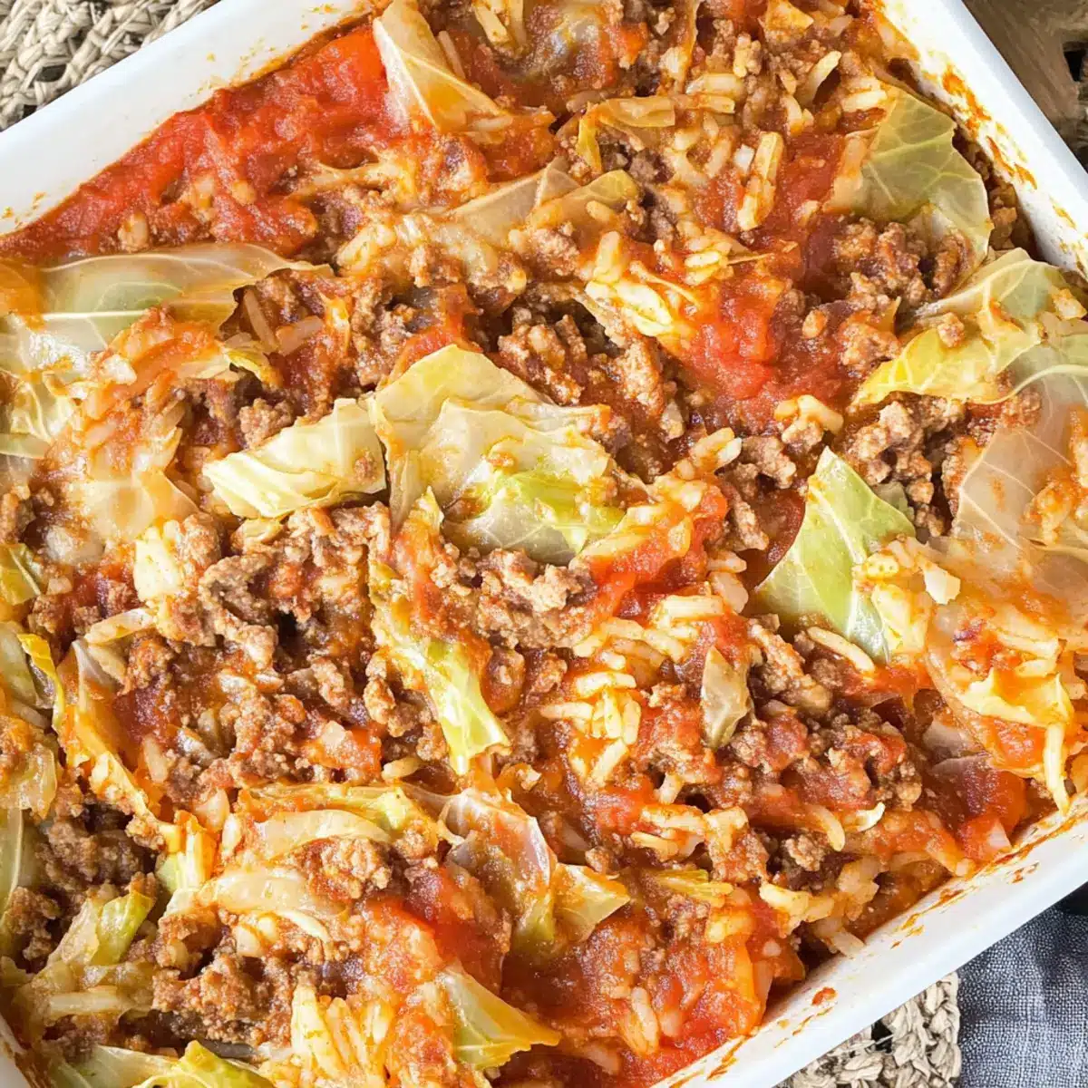 Lazy Cabbage Roll Casserole: Comfort in Every Savory Bite
