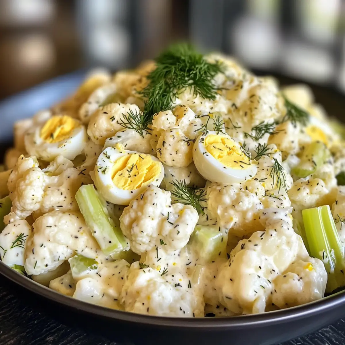 Creamy Cauliflower Keto Potato Salad That's Super Satisfying
