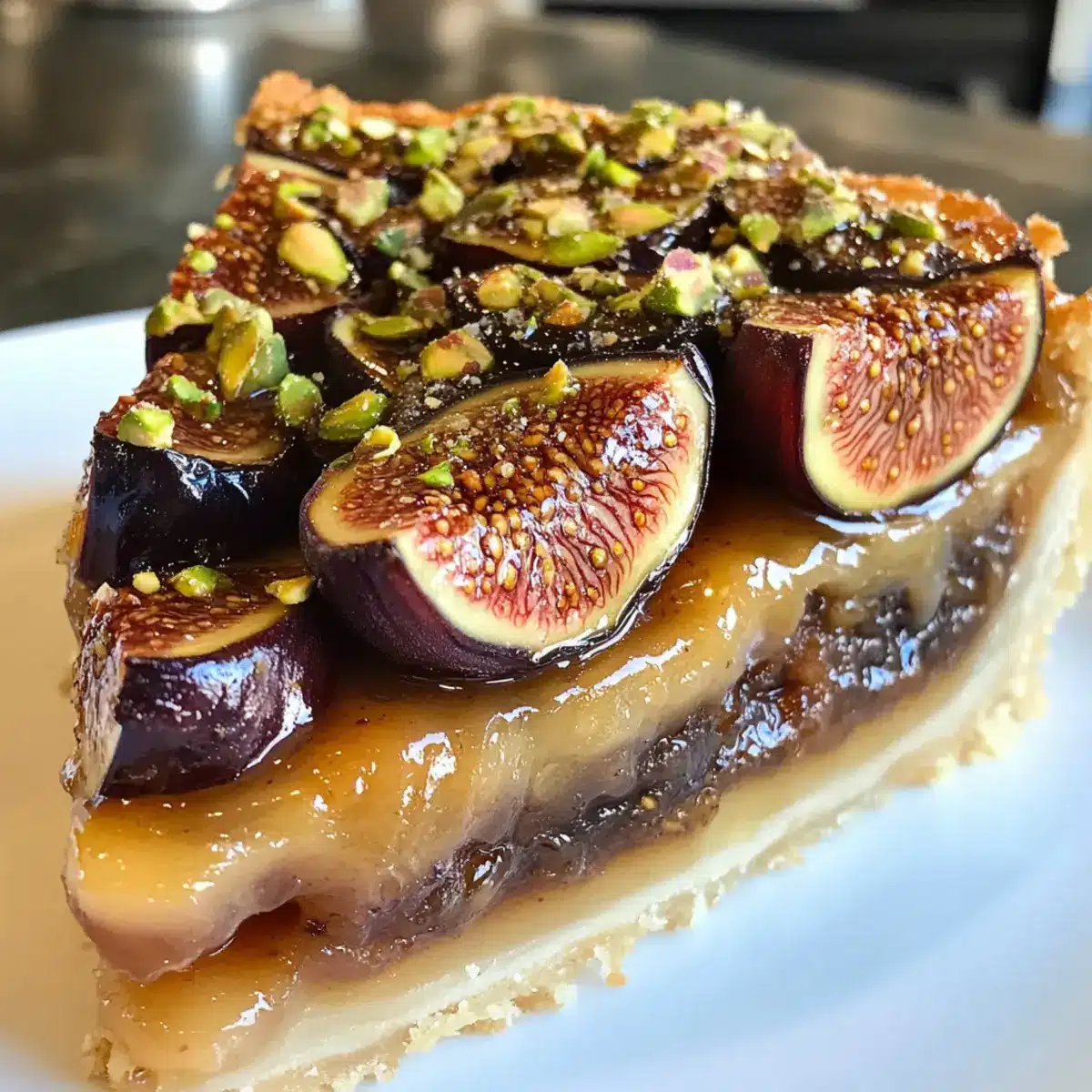 Salted Honey & Pistachio Fig Tarte Tatin