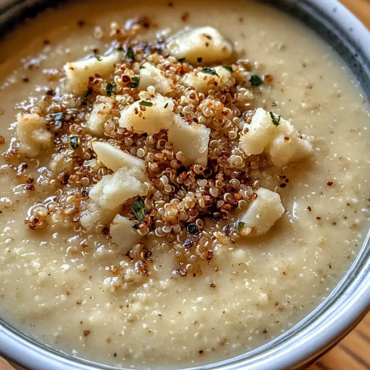 Creamy Asiago Roasted Garlic Cauliflower Soup You’ll Crave
