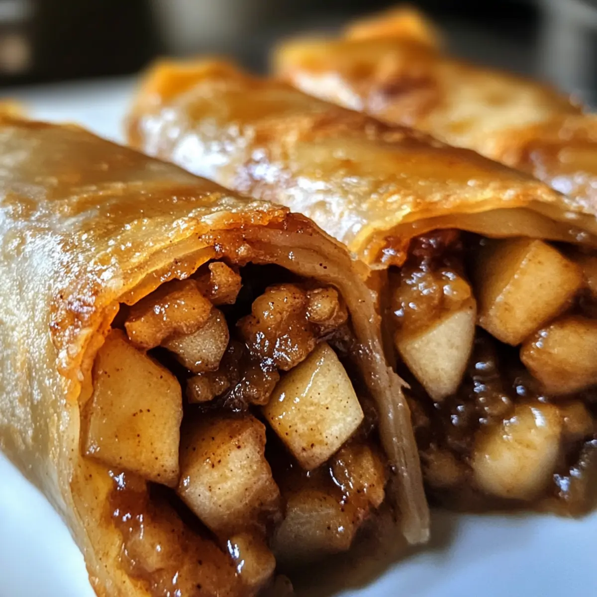 Baked Apple Pie Rice Paper Rolls: A Cozy Vegan Delight