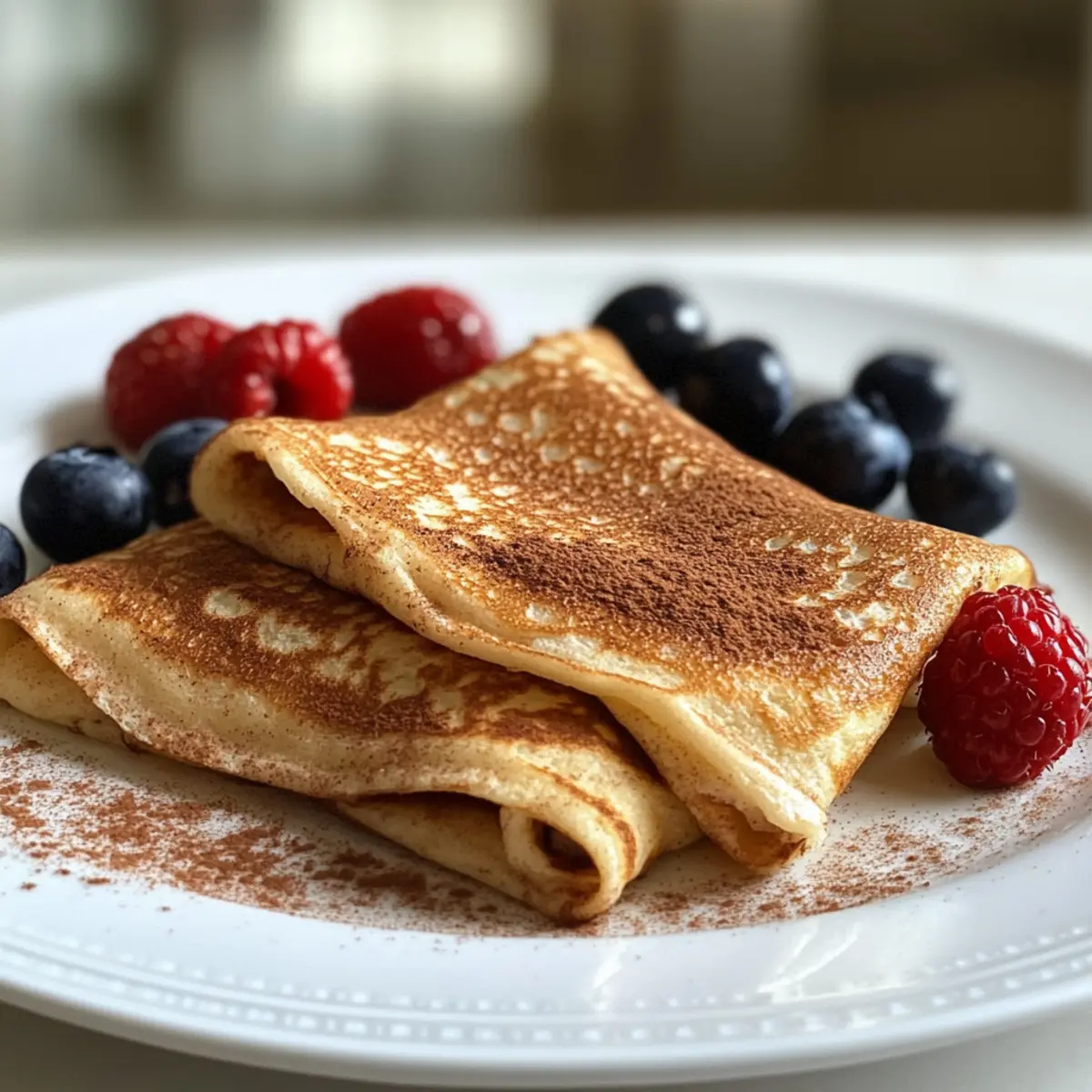Fluffy High Protein Cinnamon Crepes for a Wholesome Breakfast