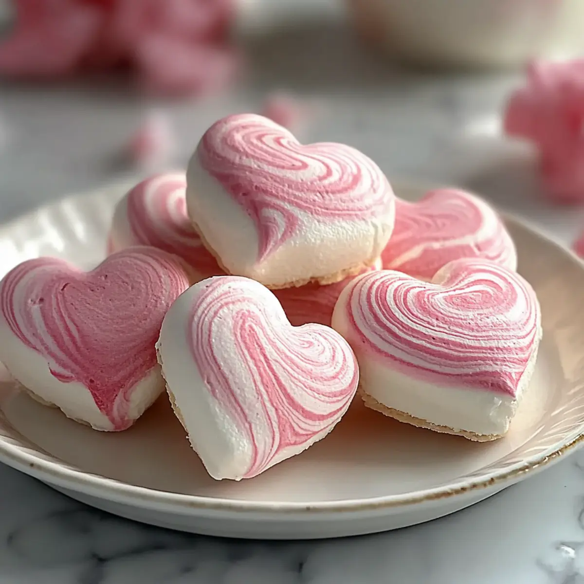 Delightful Marbled Meringue Hearts for Your Sweet Moments
