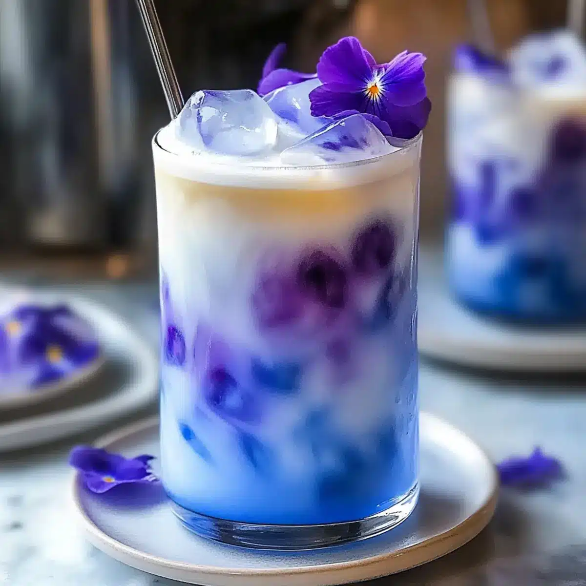 Iced Butterfly Pea Flower Tea Latte: Colorful & Refreshing Treat