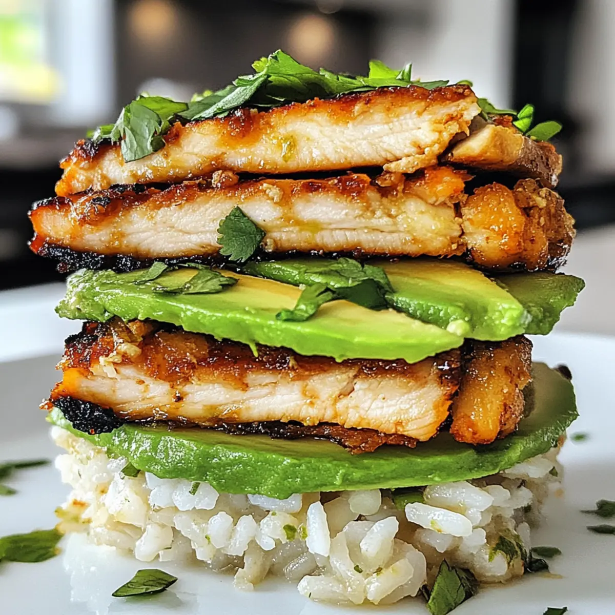 Honey Lime Chicken & Avocado Rice Stack for Quick Healthy Bliss