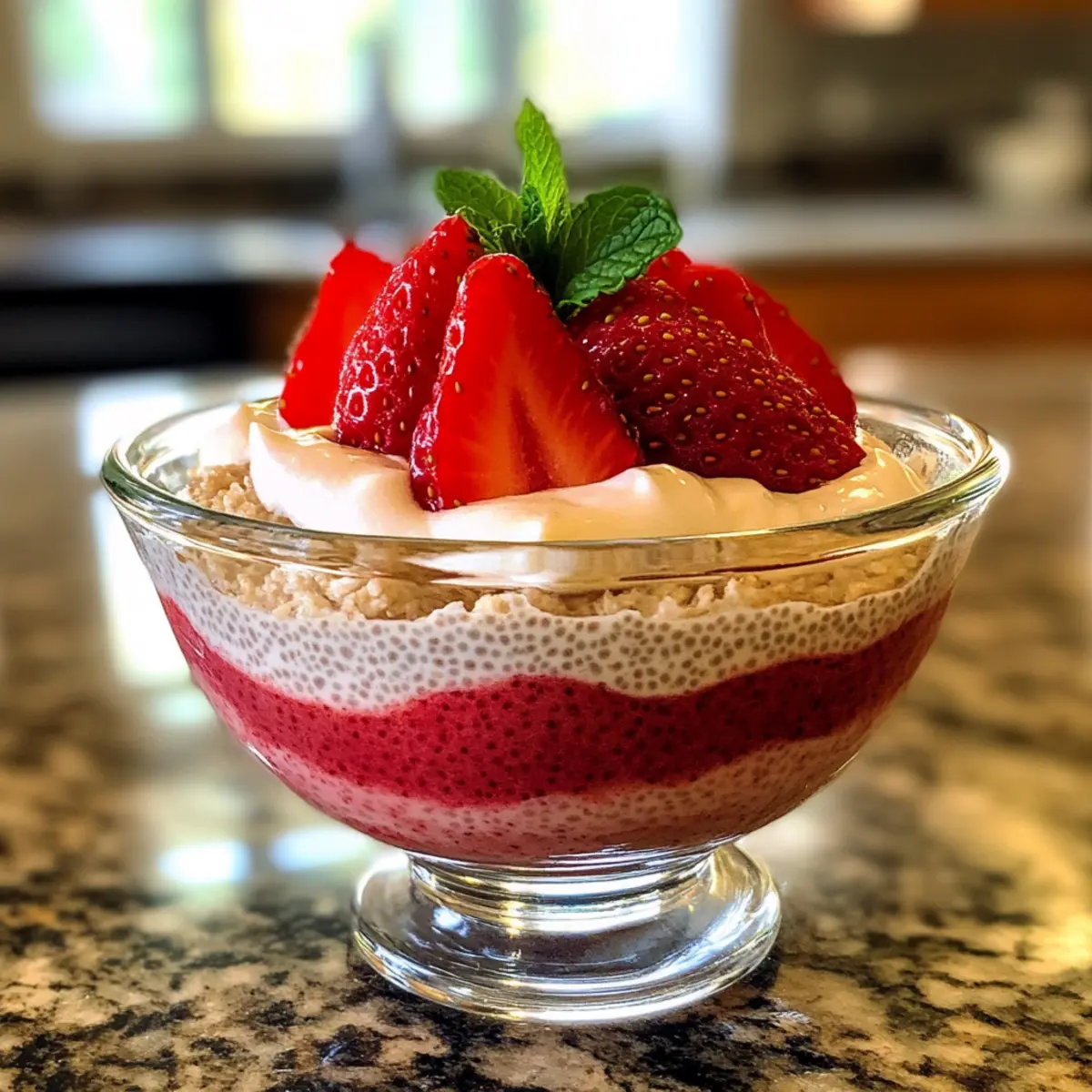 Strawberry Cheesecake Chia Pudding – Guilt-Free Indulgence