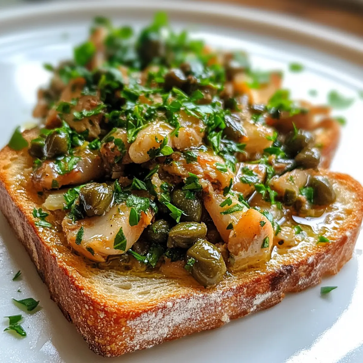 Sardine or Mussel Salad on Toast