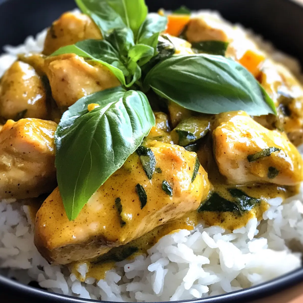 Basil Chicken with Coconut Curry Sauce for Quick Family Meals