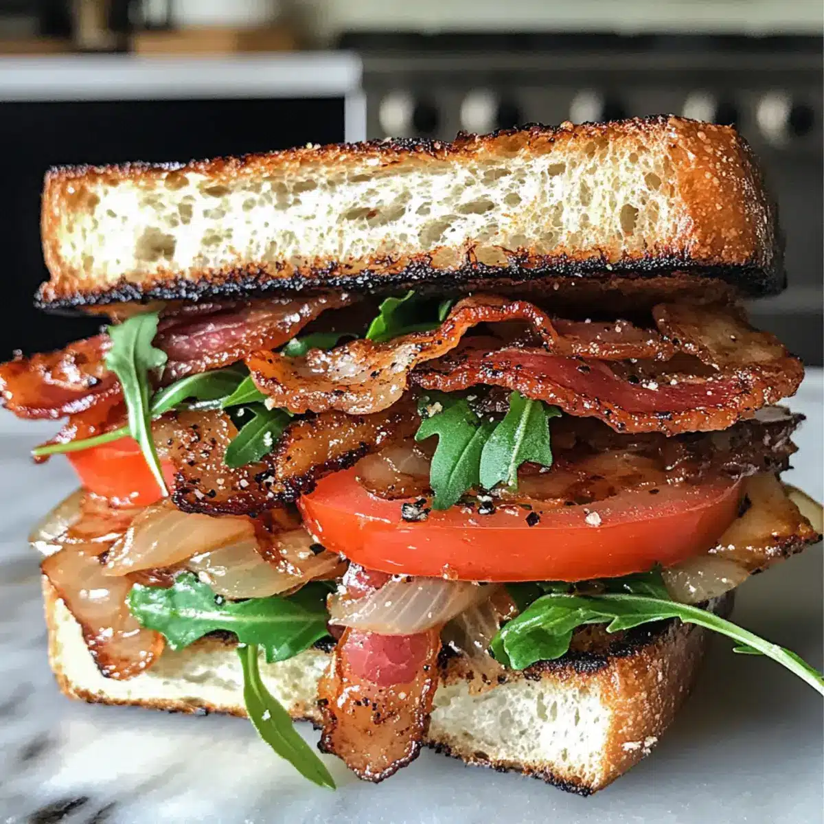 Ultimate Bacon Sandwich with Sweet Onions & Chipotle Mayo