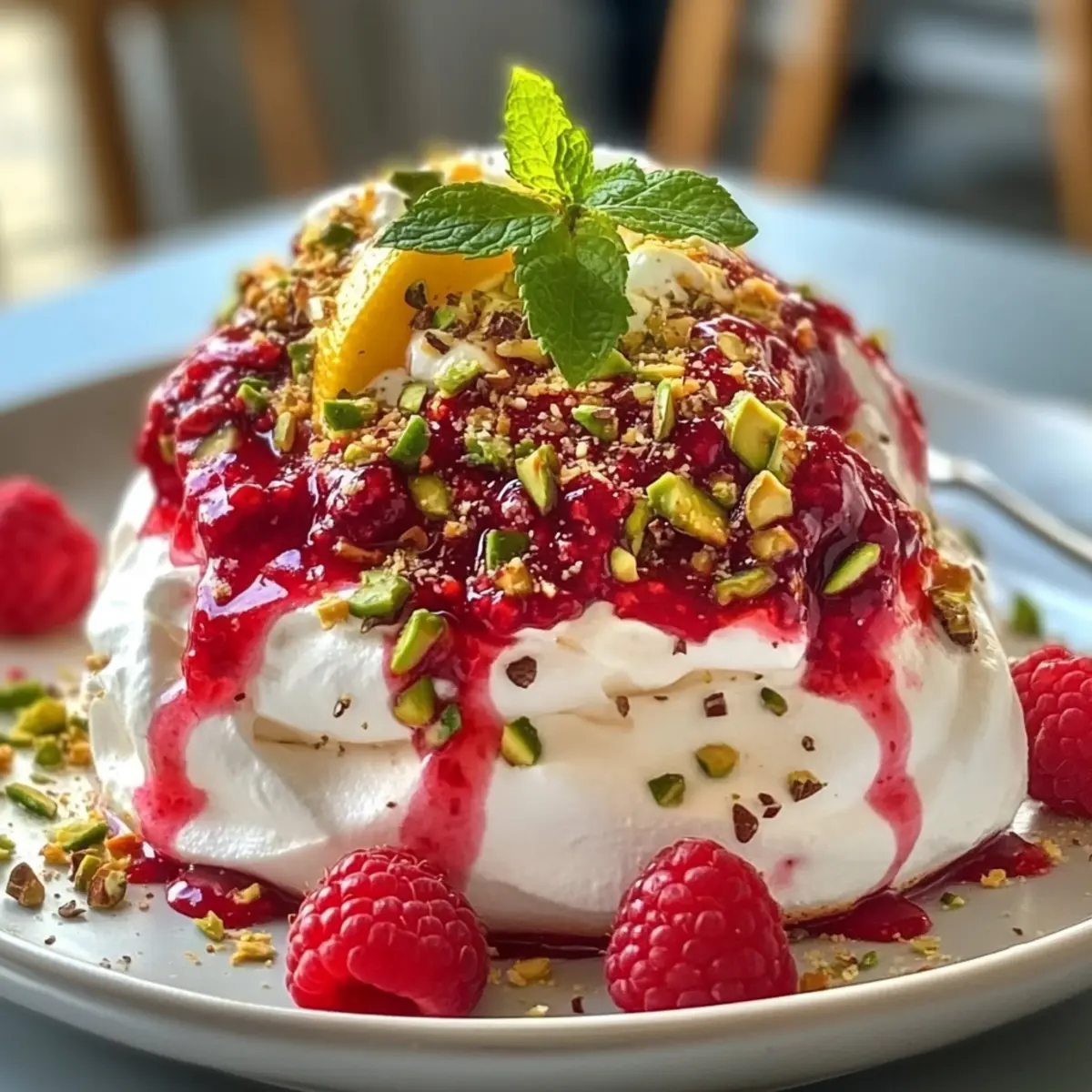 Pavlova Bombs with Raspberry Coulis: A Show-Stopping Delight