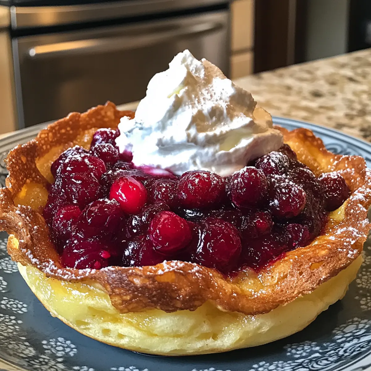 Indulge in a Dutch Baby with Cranberry Compote Delight