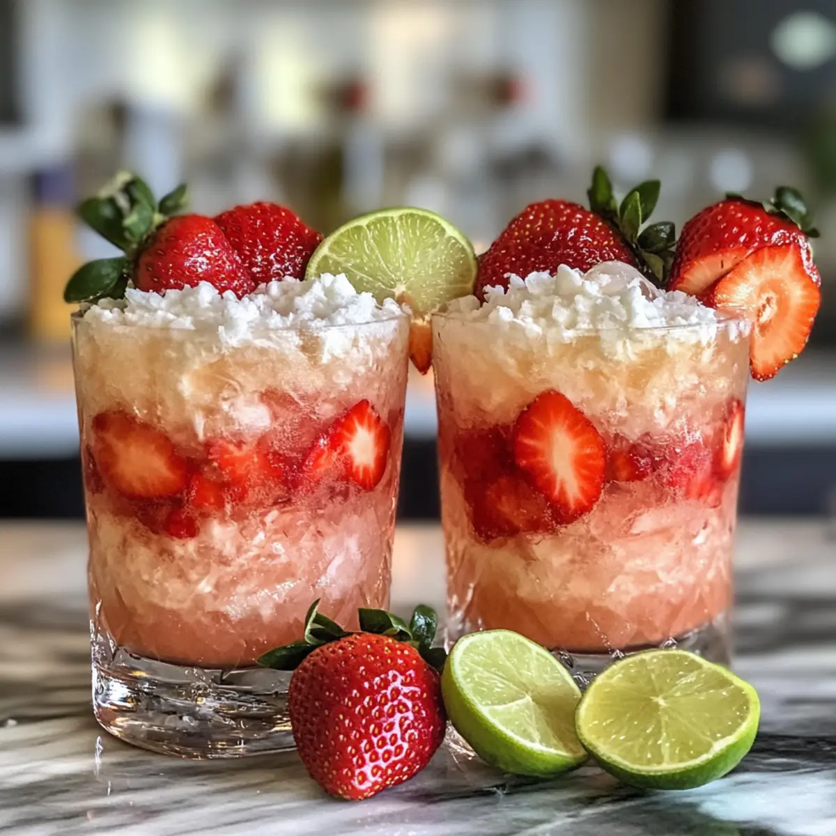 Refreshing Strawberry Coconut Rum Cooler for Summer Sips