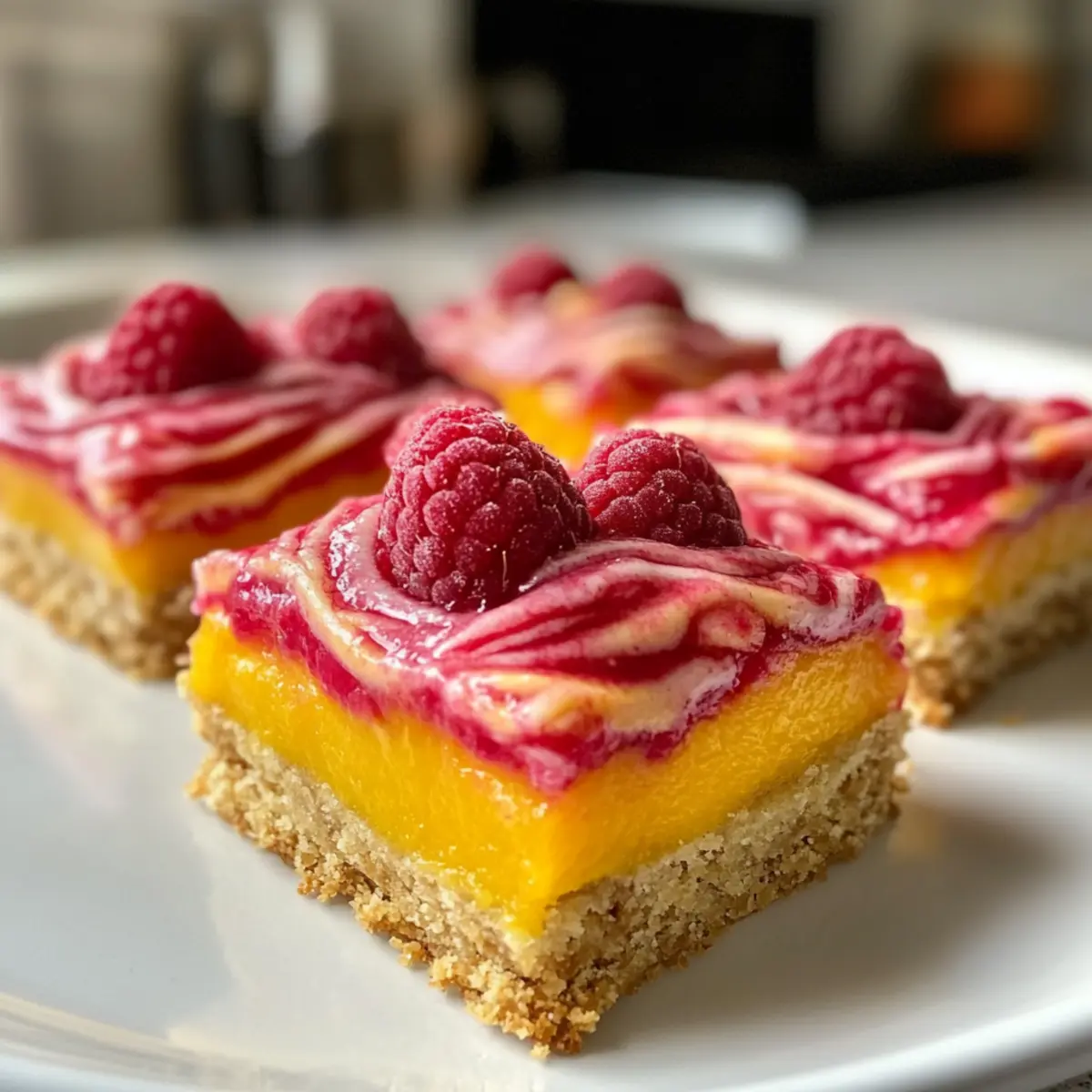 Raspberry Mango Bars with a Buttery Dreamy Twist