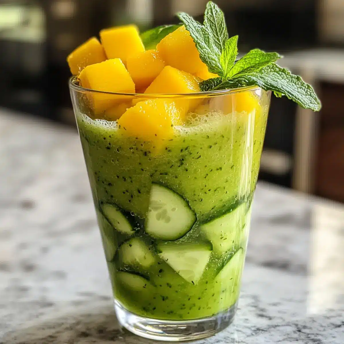 Cool and Creamy Mango Cucumber Smoothie for Summer Bliss