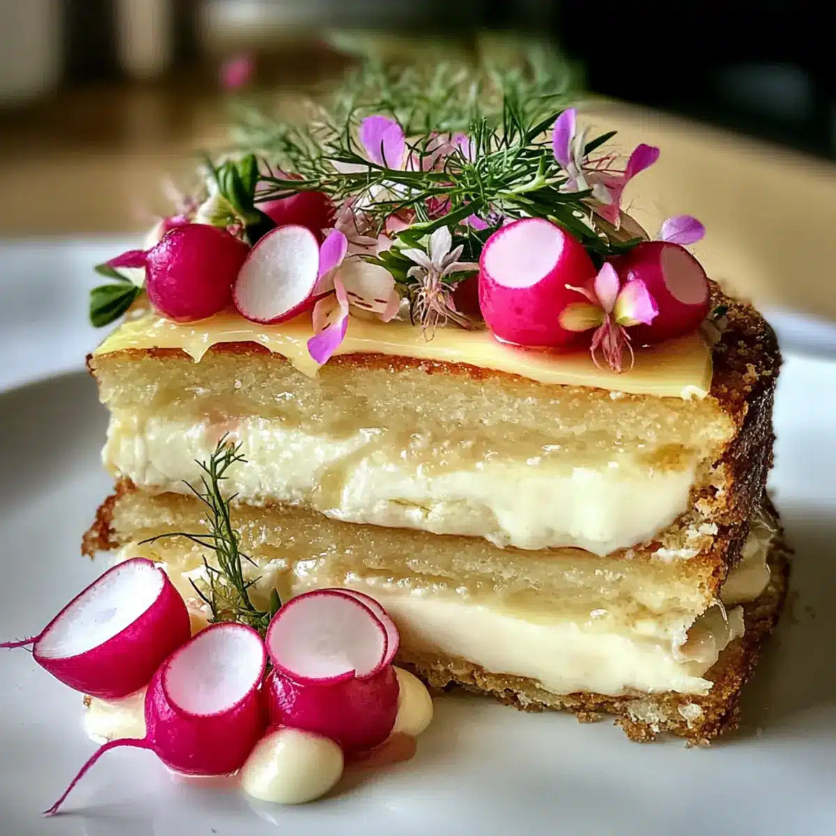 Brie Cake with Classic French Radish Butter