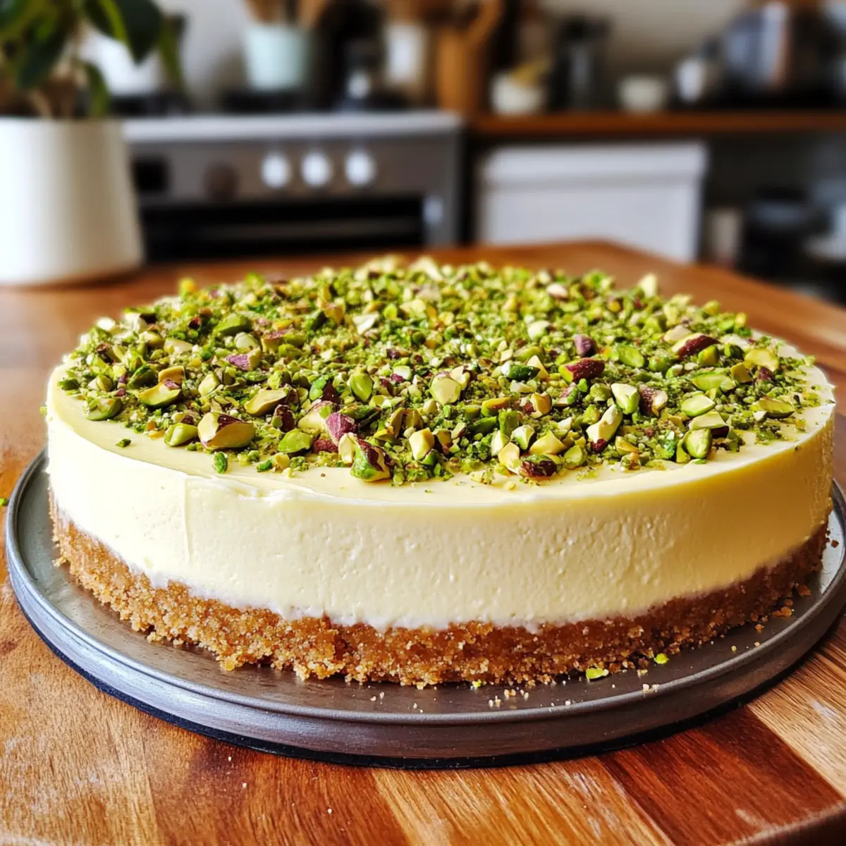 No-Bake Pistachio Cheesecake