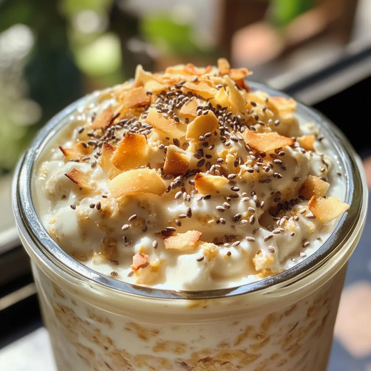 Coconut Cream Pie Overnight Oats for a Tropical Breakfast Delight