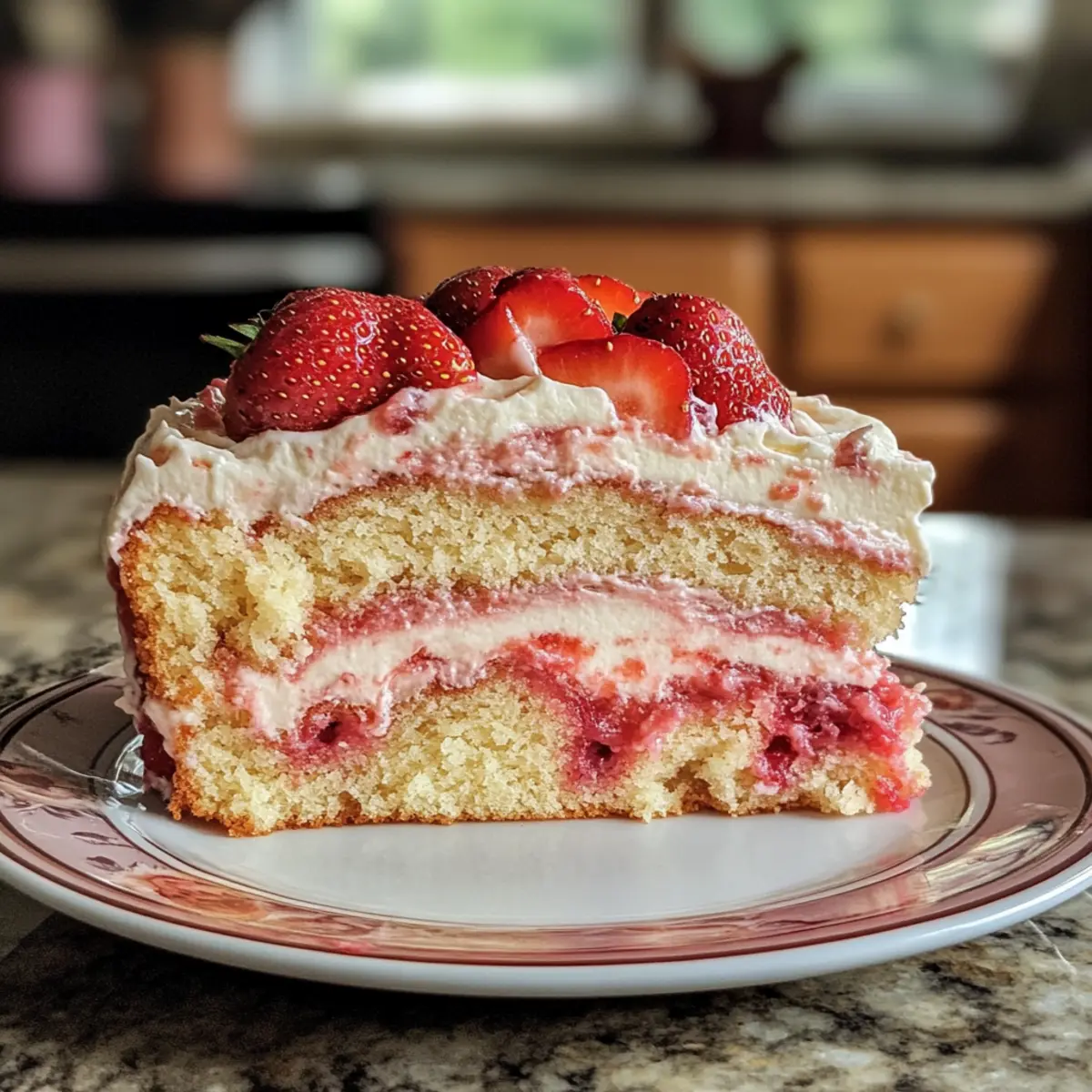 Discover Moist Strawberry Earthquake Cake with Cream Cheese Swirl