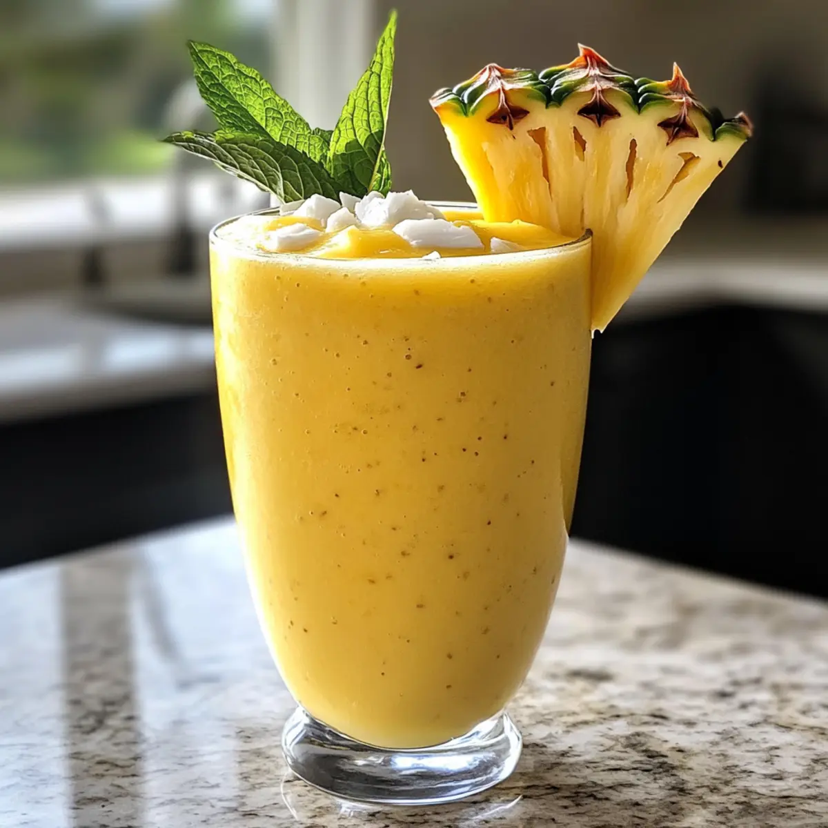 Tropical Pineapple, Banana, and Coconut Smoothie Bliss