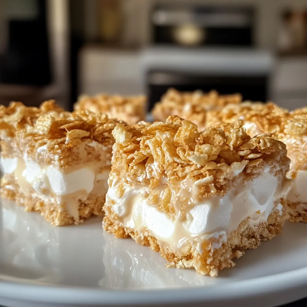 Peanut Butter Cornflake Marshmallow Bars for Easy Snacking