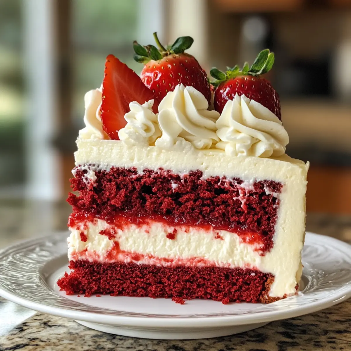 Decadent Red Velvet Strawberry Cheesecake for the Sweet Tooth