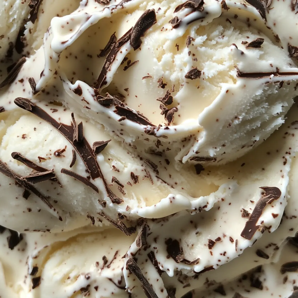 Creamy Stracciatella Ice Cream Recipe with Dark Chocolate Swirls