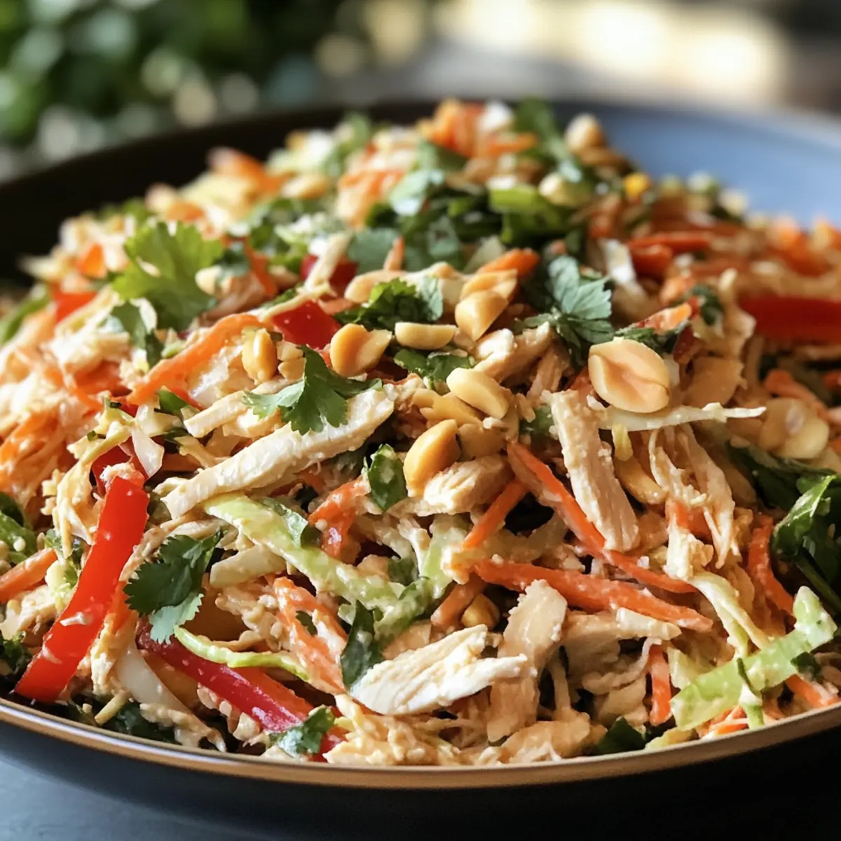 Thai Chicken Salad with Peanut Dressing
