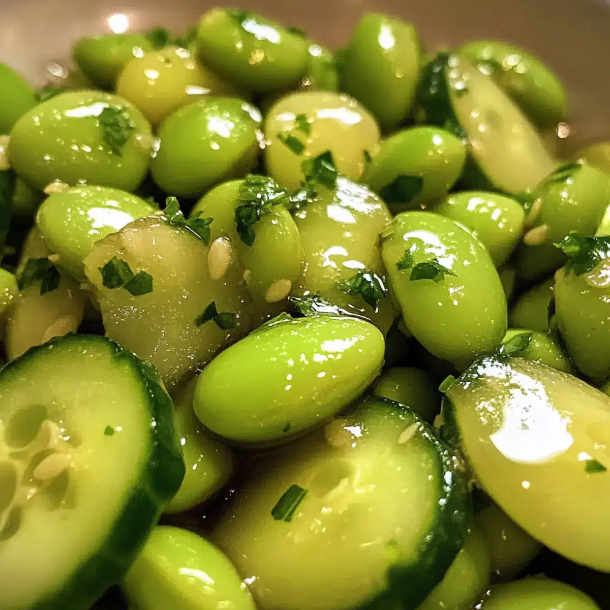 Crispy Cucumber Edamame Salad