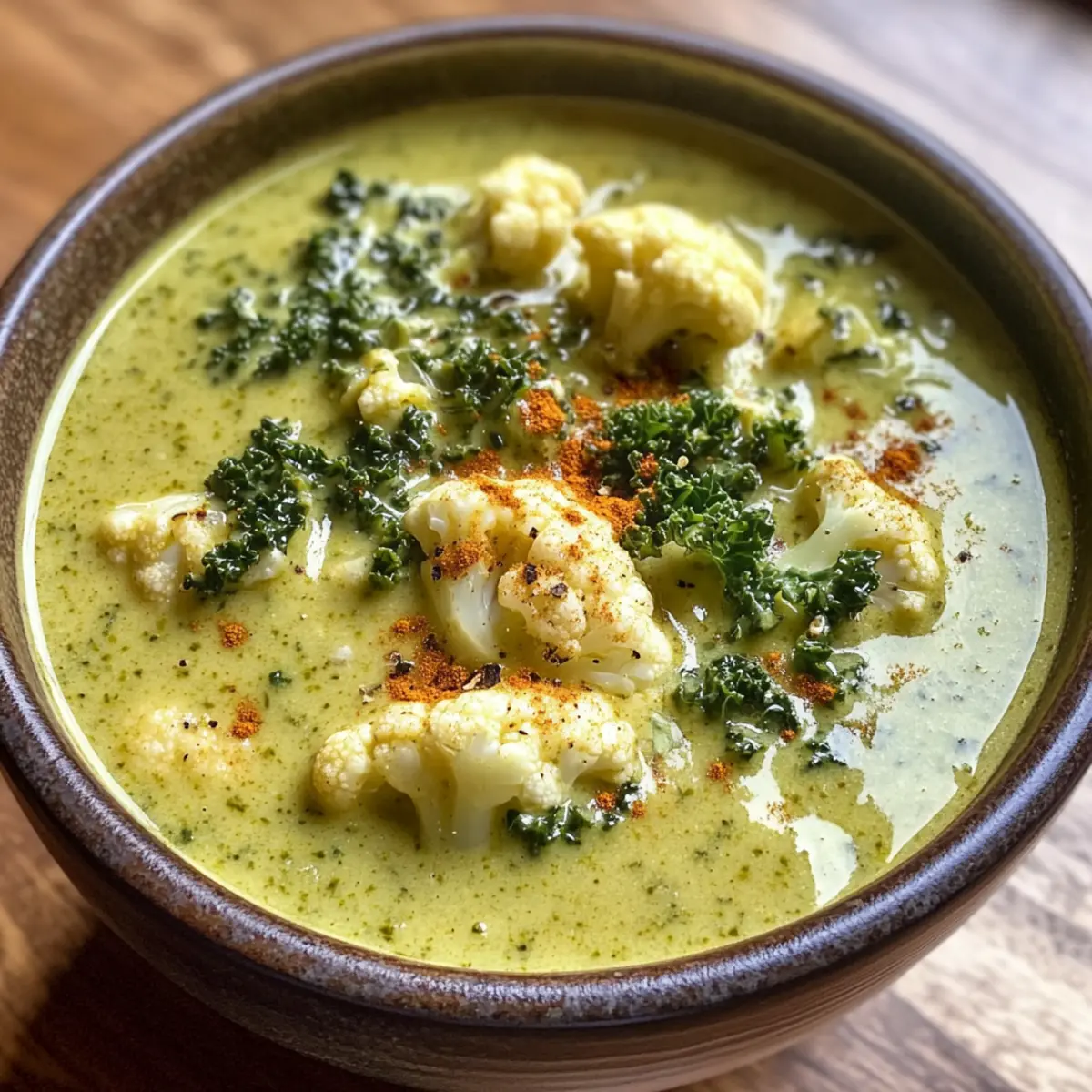 Cozy Up with Curried Cauliflower and Kale Soup Delight