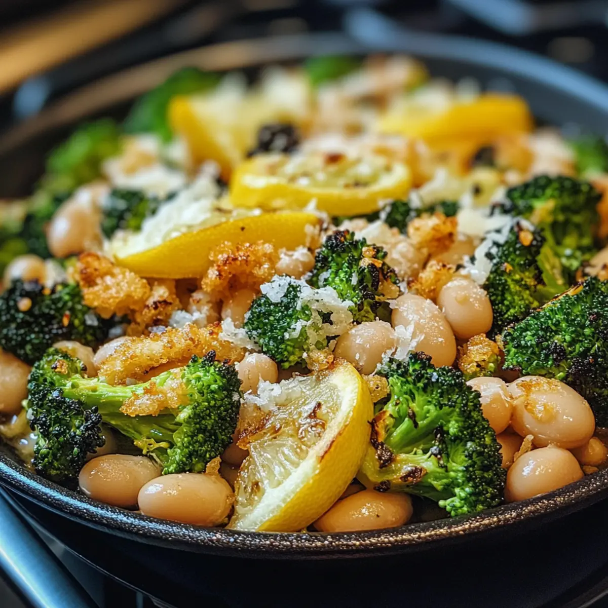 Roasted Broccoli and White Beans