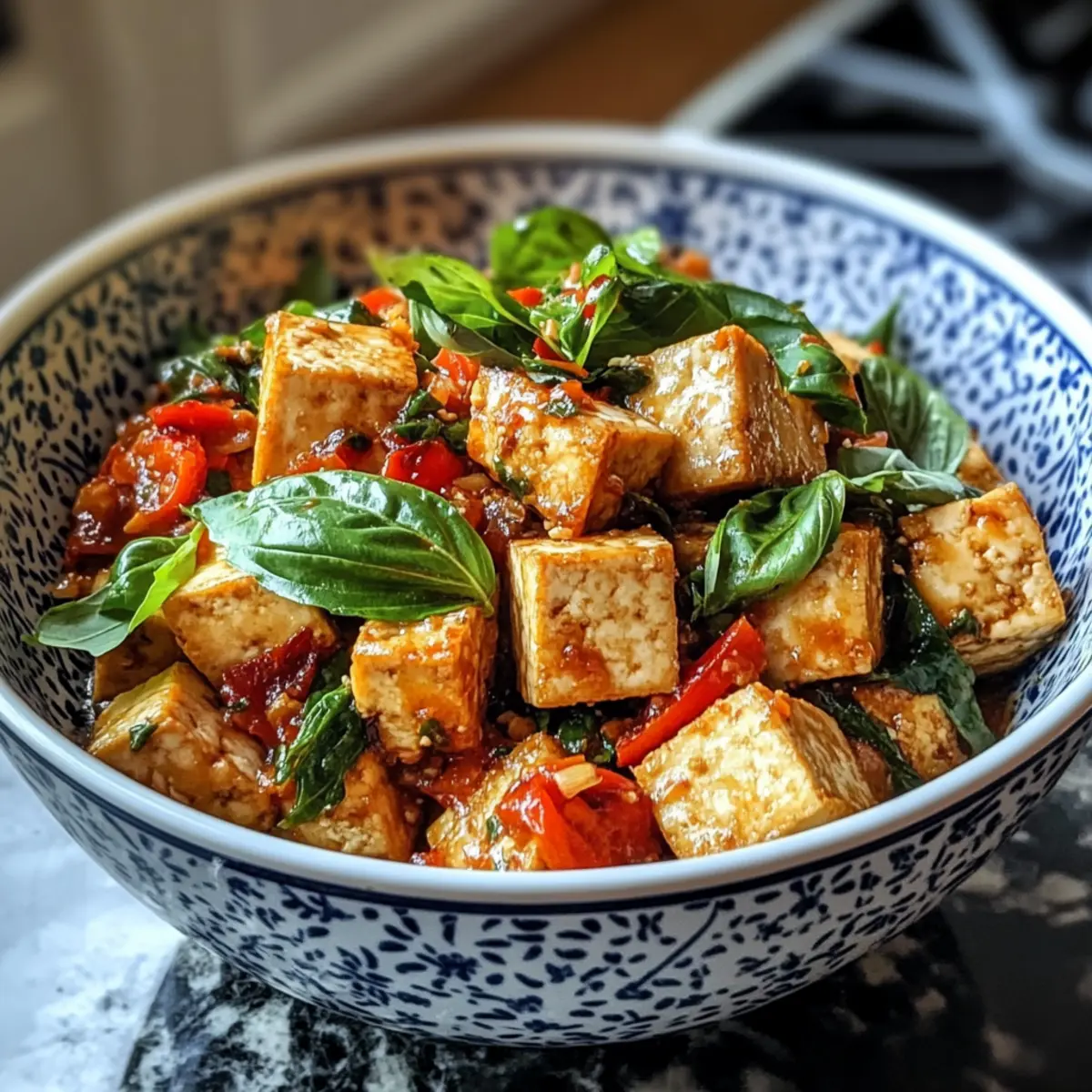 Savory Thai Basil Tofu: Quick Comfort Food Delight