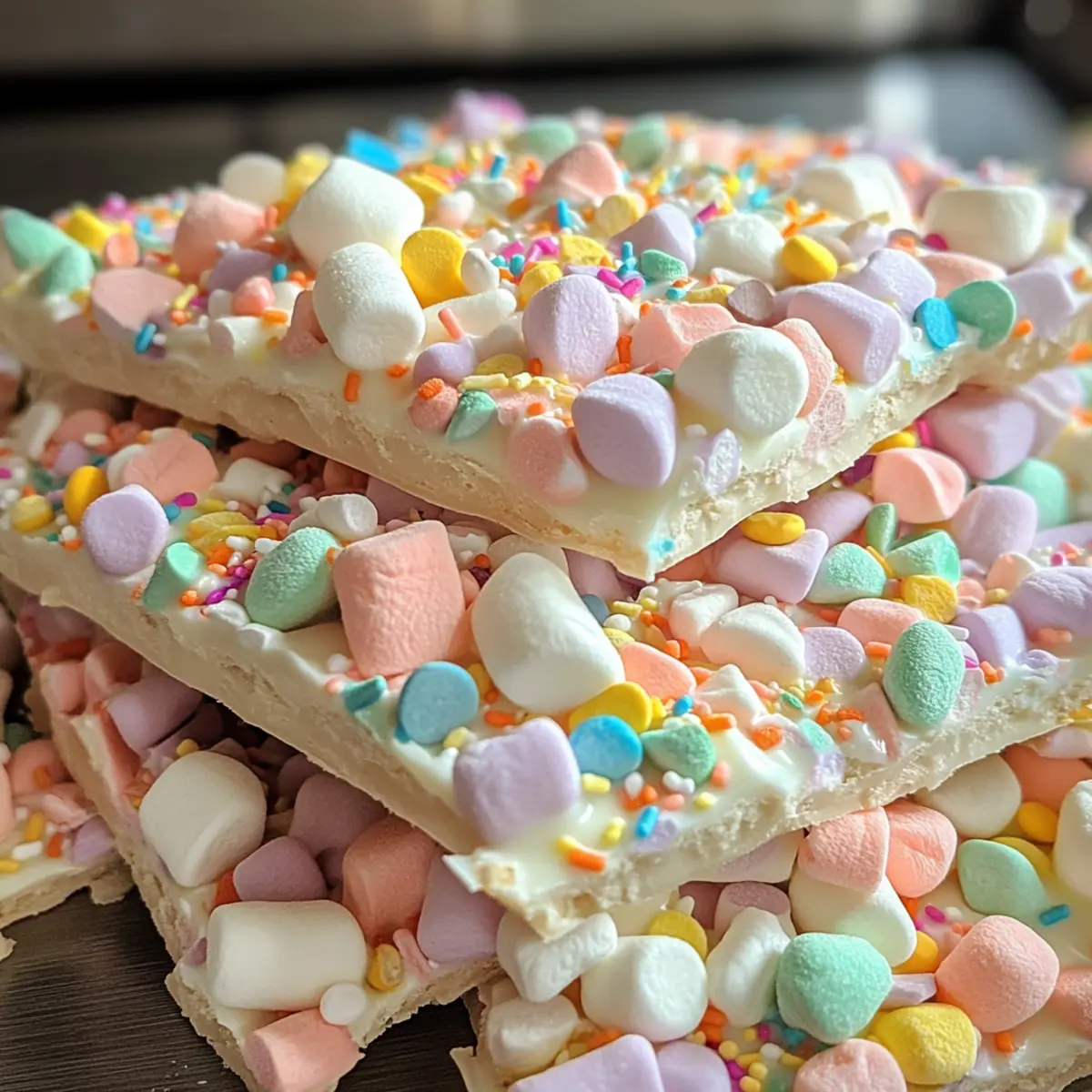 Easy Easter Marshmallow Bark